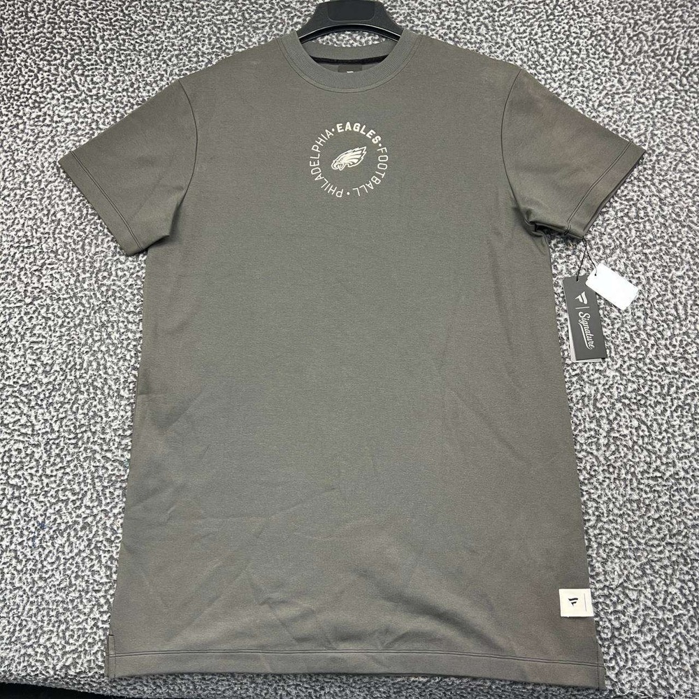 Philadelphia Eagles Shirt Men Medium Gray Fanatics Signature Short Sleeve New M